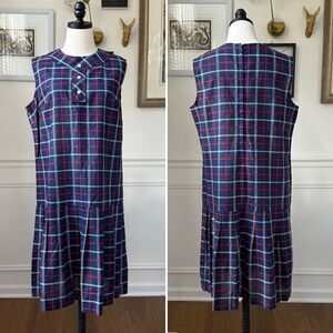 Vintage 60s Forever Prest by Peggy Gee Sleeveless Dropwaist Shift Dress XL